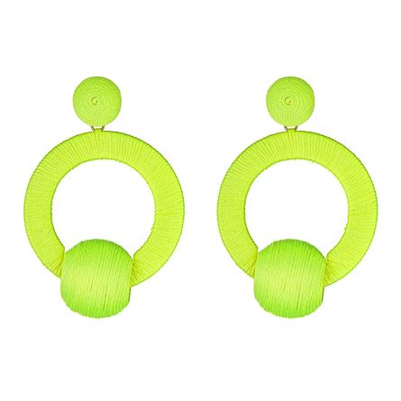 Social Earrings – Neon Yellow