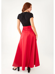 Savannah Skirt Red Duchess Satin – Vivid Hue Holiday Edit
