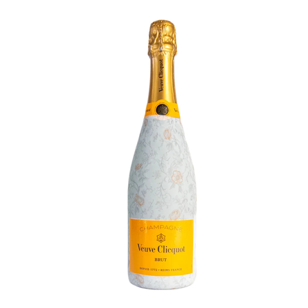 Floral Bridal Bliss Champagne Bottle Wrap – Fits Veuve Clicquot 750ml
