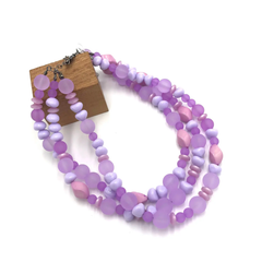 Lilac Morgan Statement Necklace