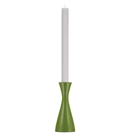 Olive Green Medium Candleholder 5.9" Tall
