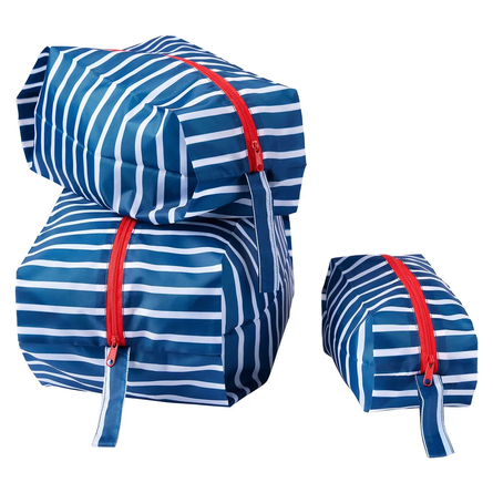 Breton Stripe Travel Cubes, Set of 3