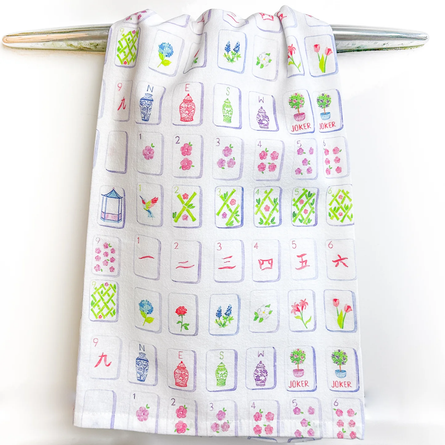 Mahjong Flour Sack Tea Towel