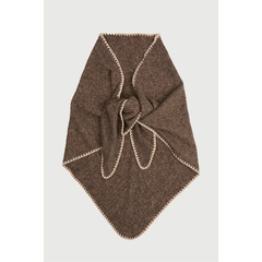 Knitted Triangle Shawl – Taupe