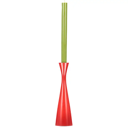 Oriental Red Large Candleholder 9.85"
