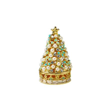 Jeweled Christmas Tree Trinket Box