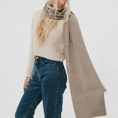 Cassidy Cashmere Wrap and Beanie Duo – Mocha