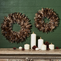 Fall Guinea Feather Wreath (sold indevidually)