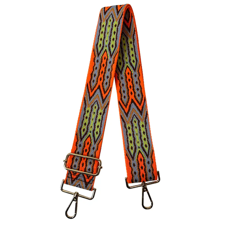 Mayan Print Interchangeable Orange Yellow Bag Strap