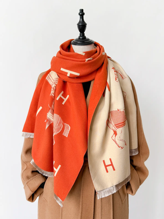 Equestrian Orange / Cream Stable Reversible Wrap