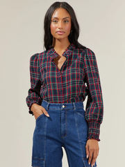 Chapman Plaid Button Down Top