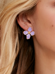 Hot Pink Flower Earring