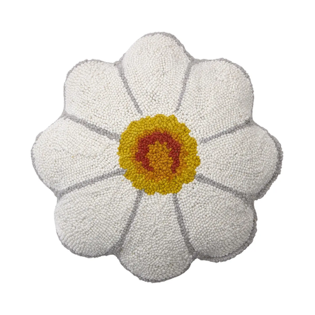 Daisy Shaped Hook Pillow 14" x 14"