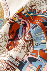 Elegant Equestrian-Inspired Printed Straight Mini Dress