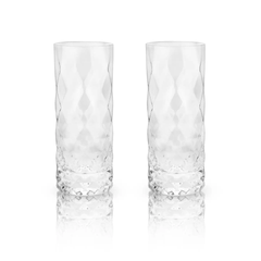 Gem Crystal Highball Tumblers Set of 2