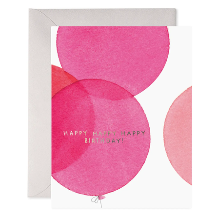 Pink Balloons | Birthday Greeting Card