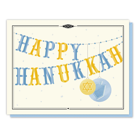 Hanukkah Garland Greeting Card