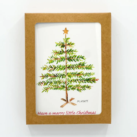 "Little Tree" Watercolor Notecard- 6 Pack Bundle