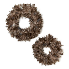 Fall Guinea Feather Wreath (sold individually)