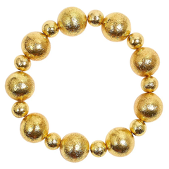 Georgia Gold Beaded Bracelet (14mm and 8mm beads)