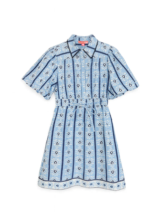 Banyan Mini Dress - Cabana Stripe Blue