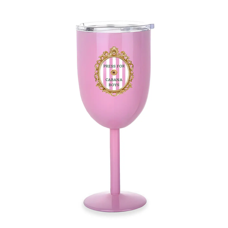 Press for Cabana Boy Insulated Wine Tumbler with Stem