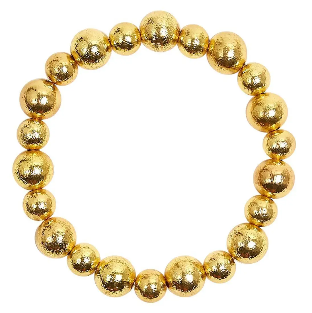 Georgia Gold Beaded Bracelet (10mm & 8mm)