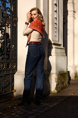 Foulard Knit Triangle Scarf – Orange