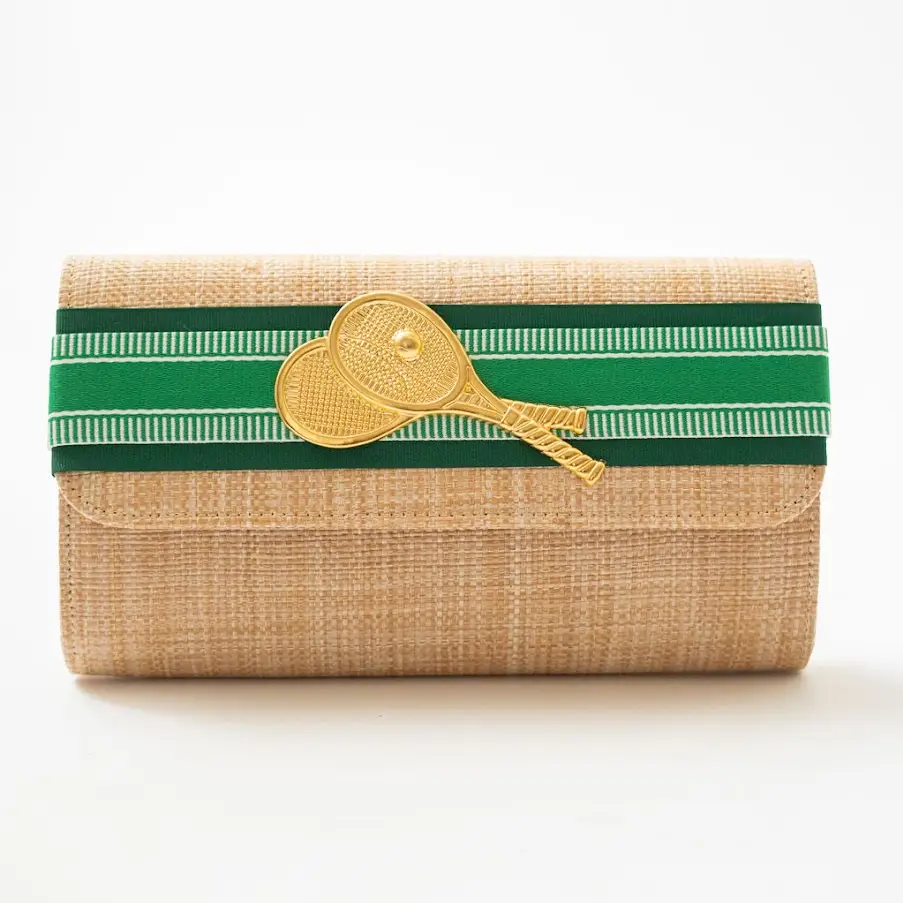 Avery Clutch Green Palm Hunter Layer Double Tennis Rackets