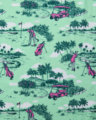 Tee Time Dreams: Golf Toile Long Pajama Set