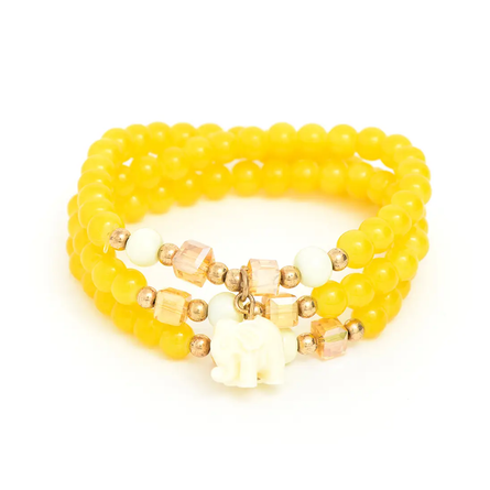 Yellow Radiant Elephant Bracelet