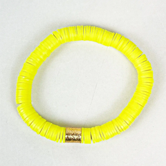 Neon Yellow Heishi Color Pop Bracelet