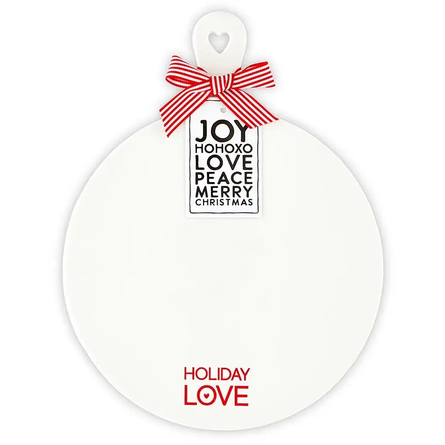 Holiday Love Ceramic Cheese + Dessert Tray