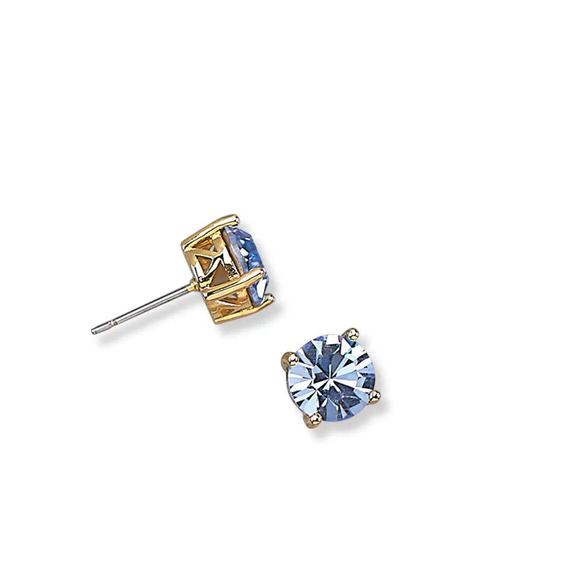 Blue Sparkle Statement Stud Earrings