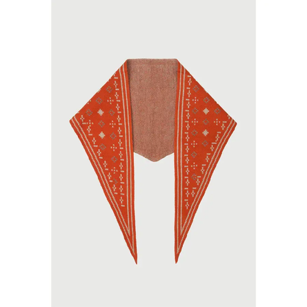 Foulard Knit Triangle Scarf – Orange