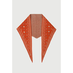 Foulard Knit Triangle Scarf – Orange