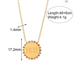 11:11 Sun Pendant Necklace – 14K Gold Plated