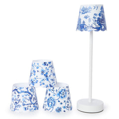 Chinoiserie Paper Shade Cover for LED Table Lamp (Select from 4 designs)