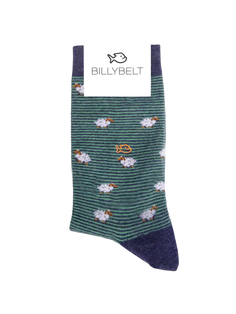 Green Sheep Animal Design Socks