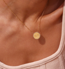 11:11 Sun Pendant Necklace – 14K Gold Plated