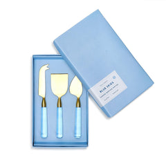 Blue Skies S/3 Cheese Knives in Gift Box