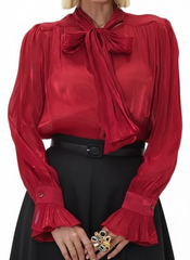 The Scarlett Bow Blouse