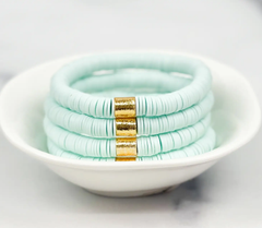 Ice Blue Heishi Color Pop Bracelet