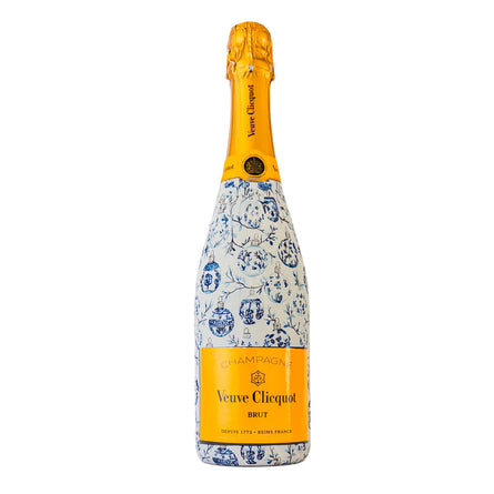 Beau Bottles Limited Edition Blue Ornaments Champagne Bottle Wrap – Made for Veuve