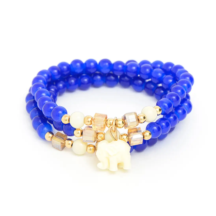 Cobalt Radiant Elephant Bracelet