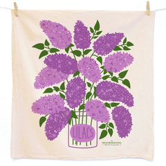 Lilac Tea Towel + Sponge Cloth Set