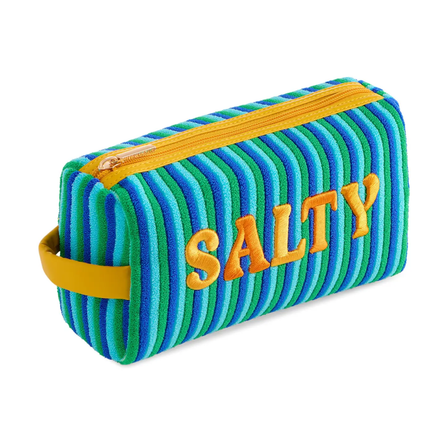 "Salty" Small Zip Pouch,Blue