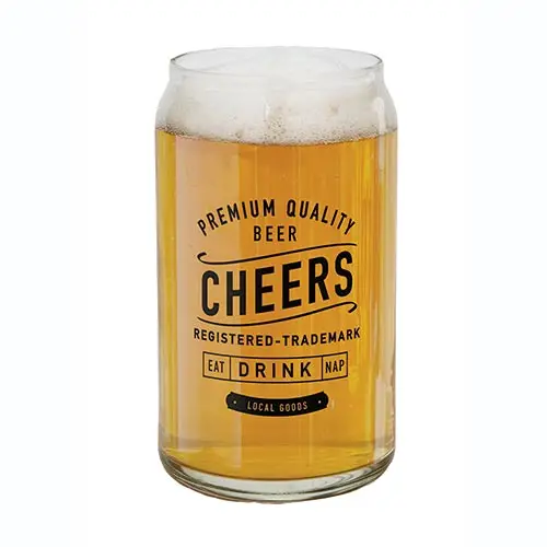 Cheers Beer Can Glass