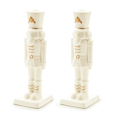 Nutcracker Taper Candle Holders S/2