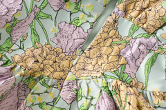 Colorful Jacquard Embossed Strapless Maxi Dress